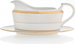 32130 Noritake Соусник с подставкой Noritake "Белый дворец" 300мл Фарфор костяной