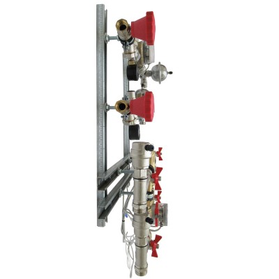 VT.NM.GF.06.RS.0L Квартирная станция для систем отопления и водоснабжения Valtec 1,5/0,6 м куб./ч, RS 485, лев  - Вид №2