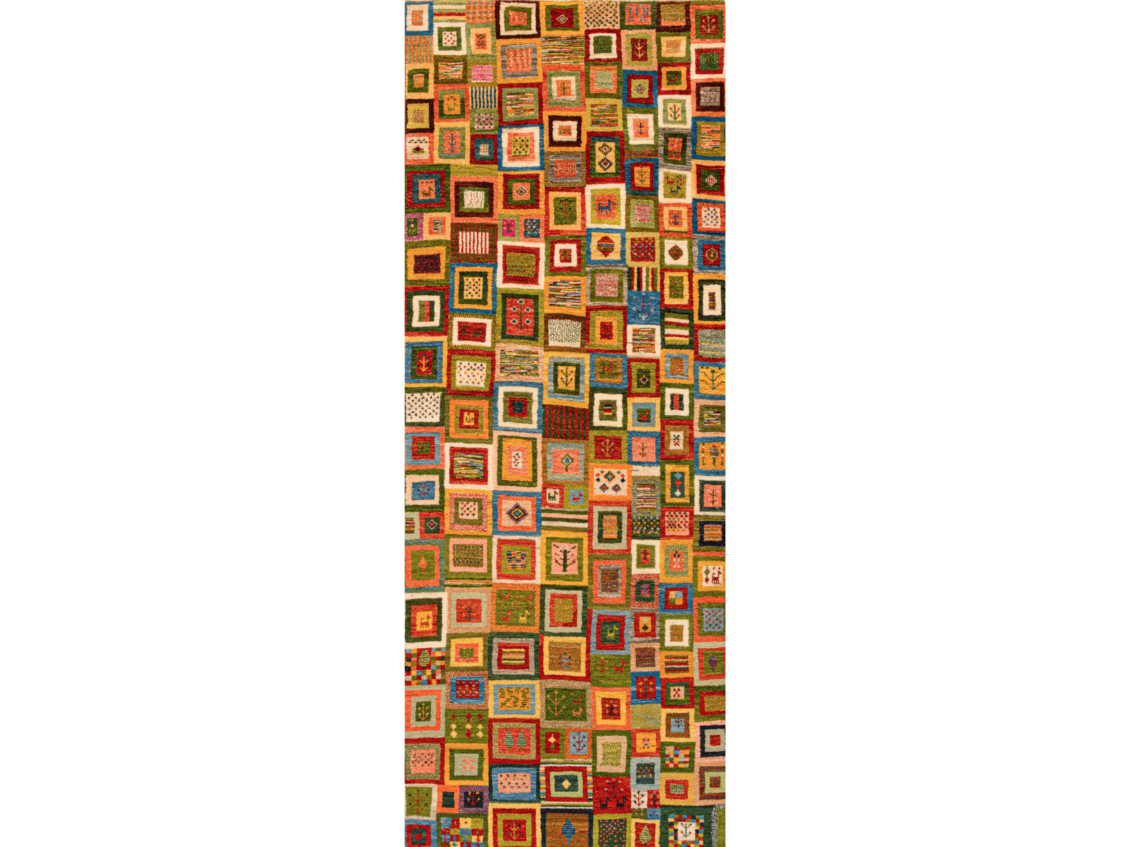 Прямоугольный шерстяной клетчатый ковер Zollanvari Gabbehs Geometric ARCH-00152685 - Вид №1