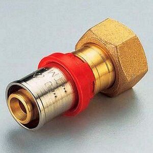 Муфта ВР 26х3/4" пресс с накидной гайкой плоская прокладка TIEMME