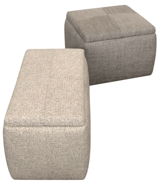 Duvivier Canapés Прямоугольный контейнер-пуф из ткани  Louixf92  - Вид №1