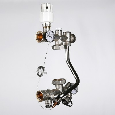 VT.TECHNOMIX.0.130 Насосно-смесительный узел для теплого пола VALTEC TECHNOMIX Valtec 200 мм, 130 мм  - Вид №16