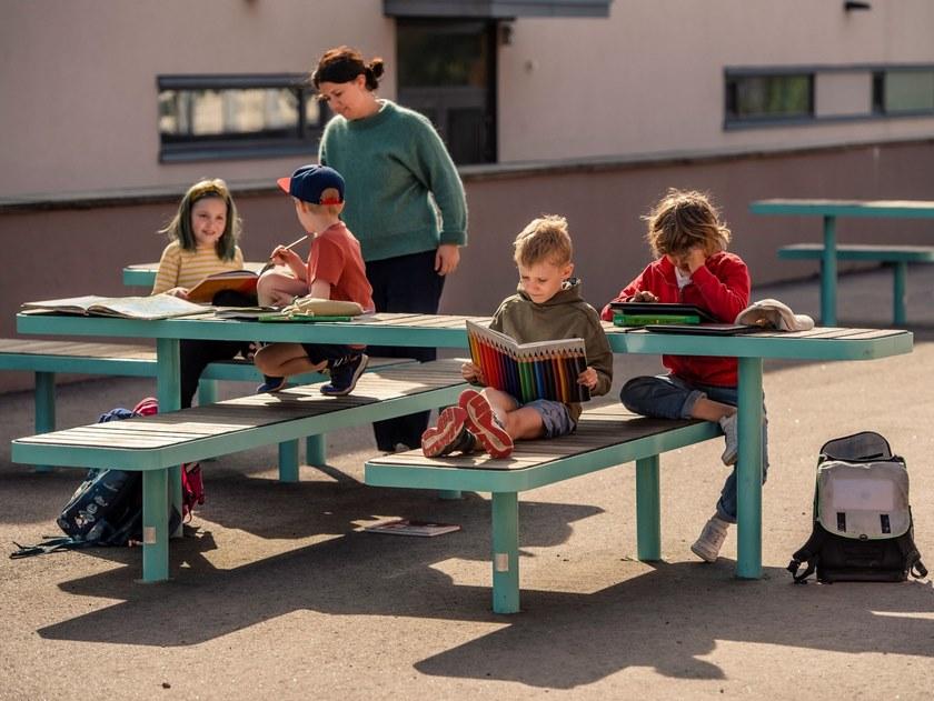 VESTRE Скамья из стали и дерева без спинки Forum sun-id-1407772 - Вид №1