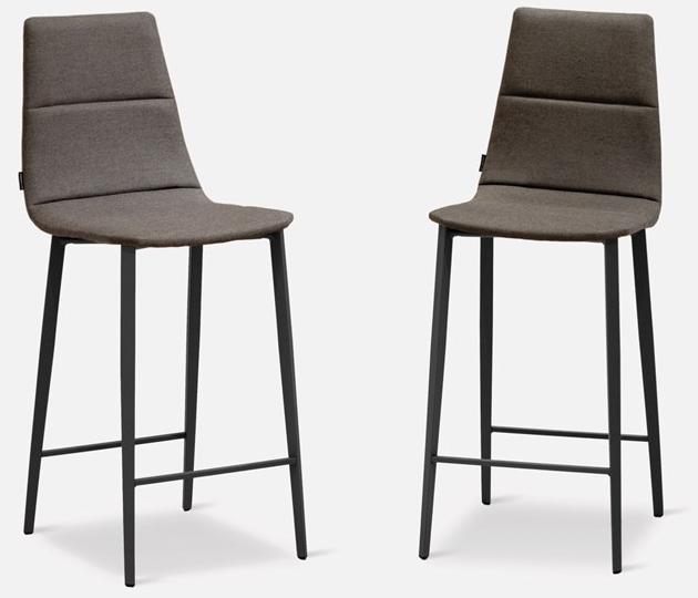 MOBLIBERICA Табурет высокий, обитый тканью, с подставкой для ног Salt sun-id-1414106 - Вид №1