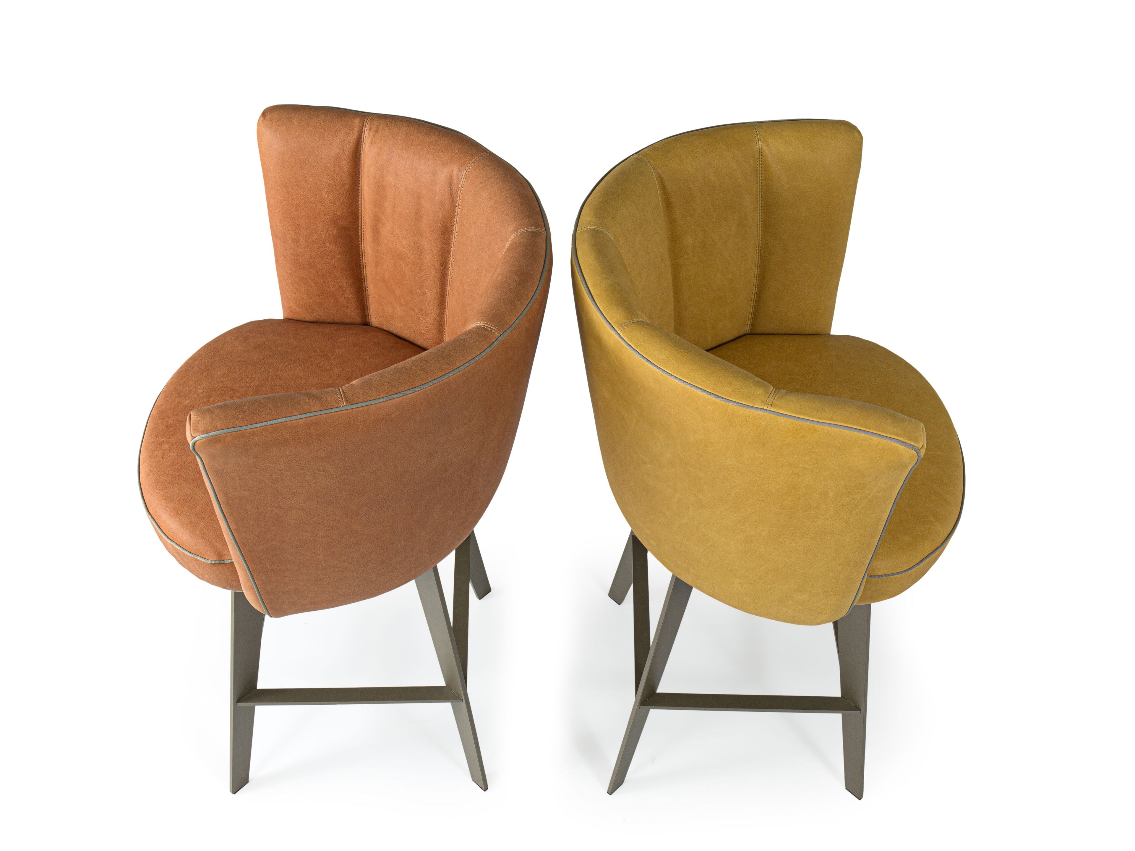 Высокий кожаный мягкий стул с подставкой для ног Borzalino Diva ARCH-00070119 - Вид №2