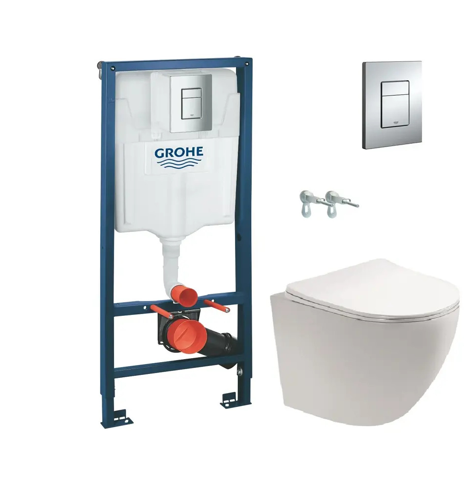 Aquatek Европа М: подвесной унитаз с системой инсталляции и микролифтом 86588914