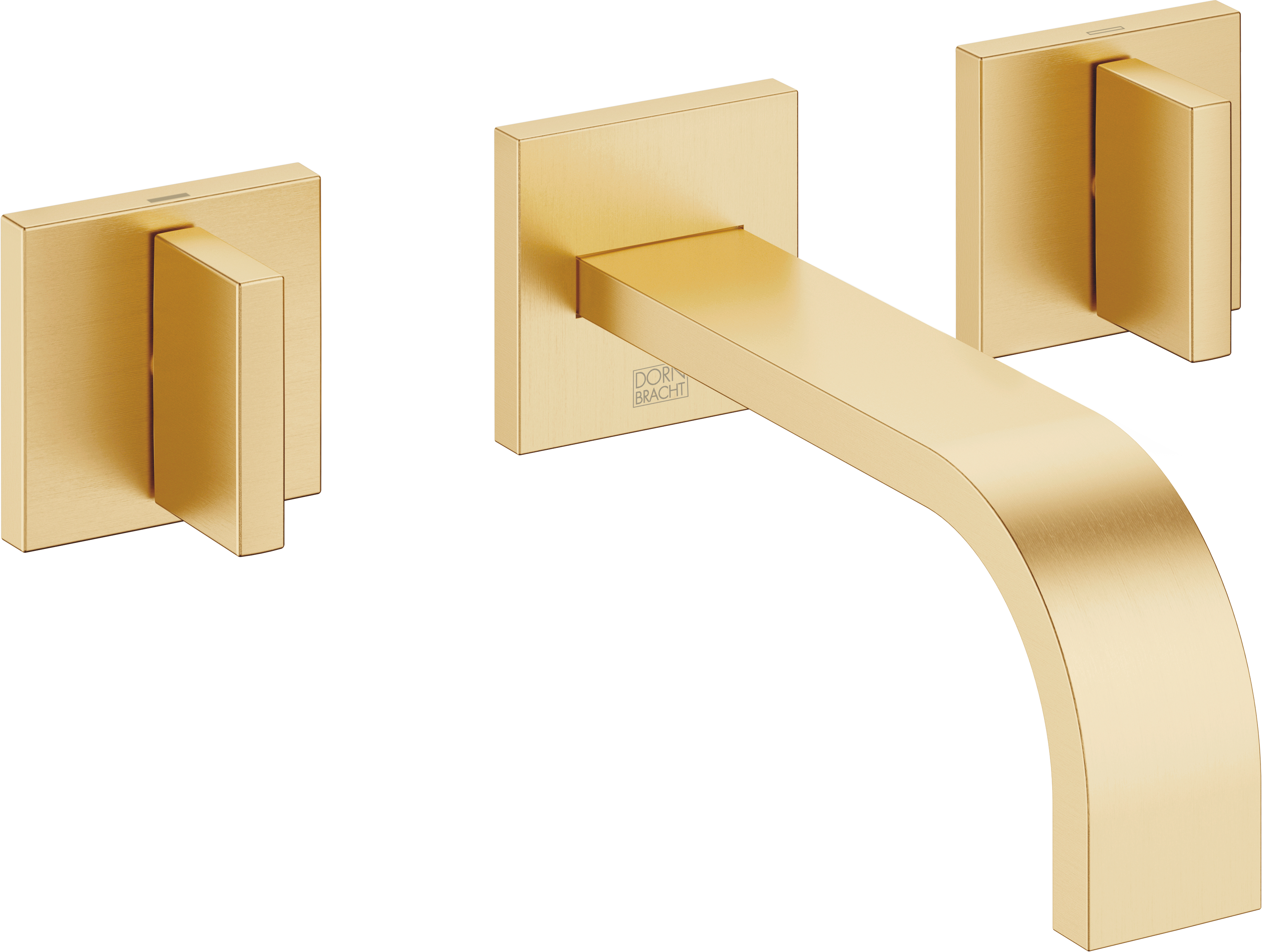 MEM Смеситель для раковины, настенный, без донного клапана - Brushed Durabrass (Золото 23 карата)