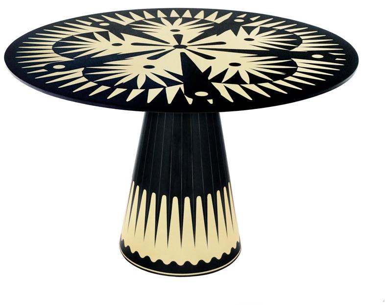 Scarlet Splendour Круглый стол в мдф Vanilla noir sun-id-1394419 - Вид №3