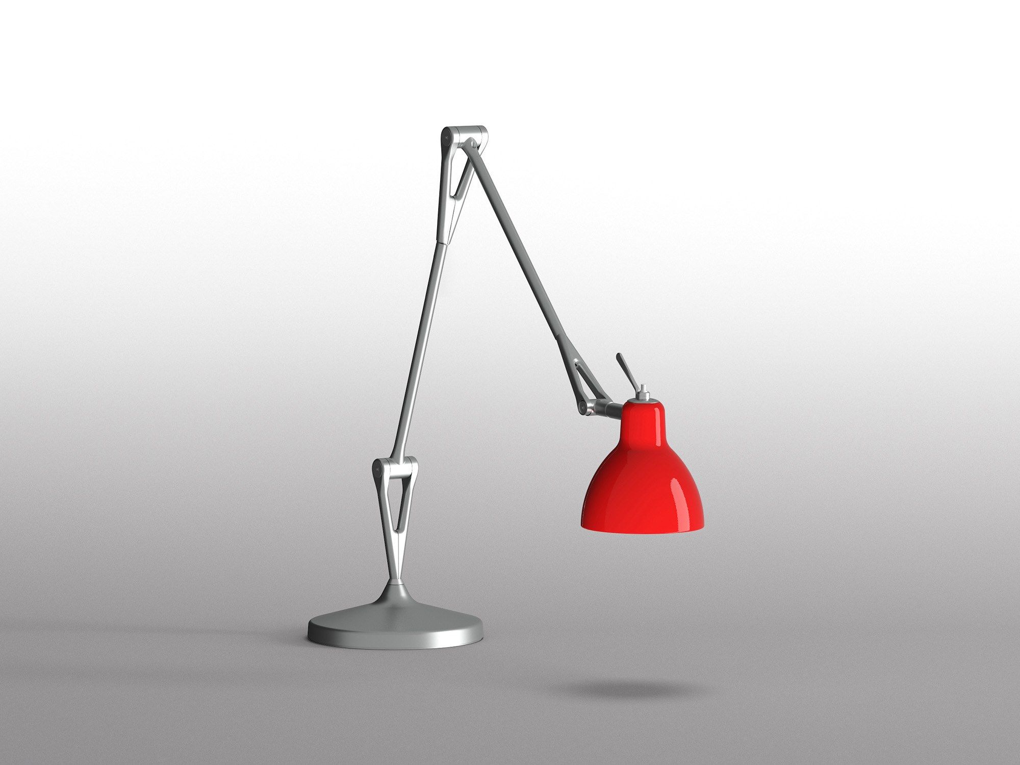 Стальная и стеклянная настольная лампа с гибкой рукояткой Rotaliana Luxy ARCH-00150142 - Вид №12