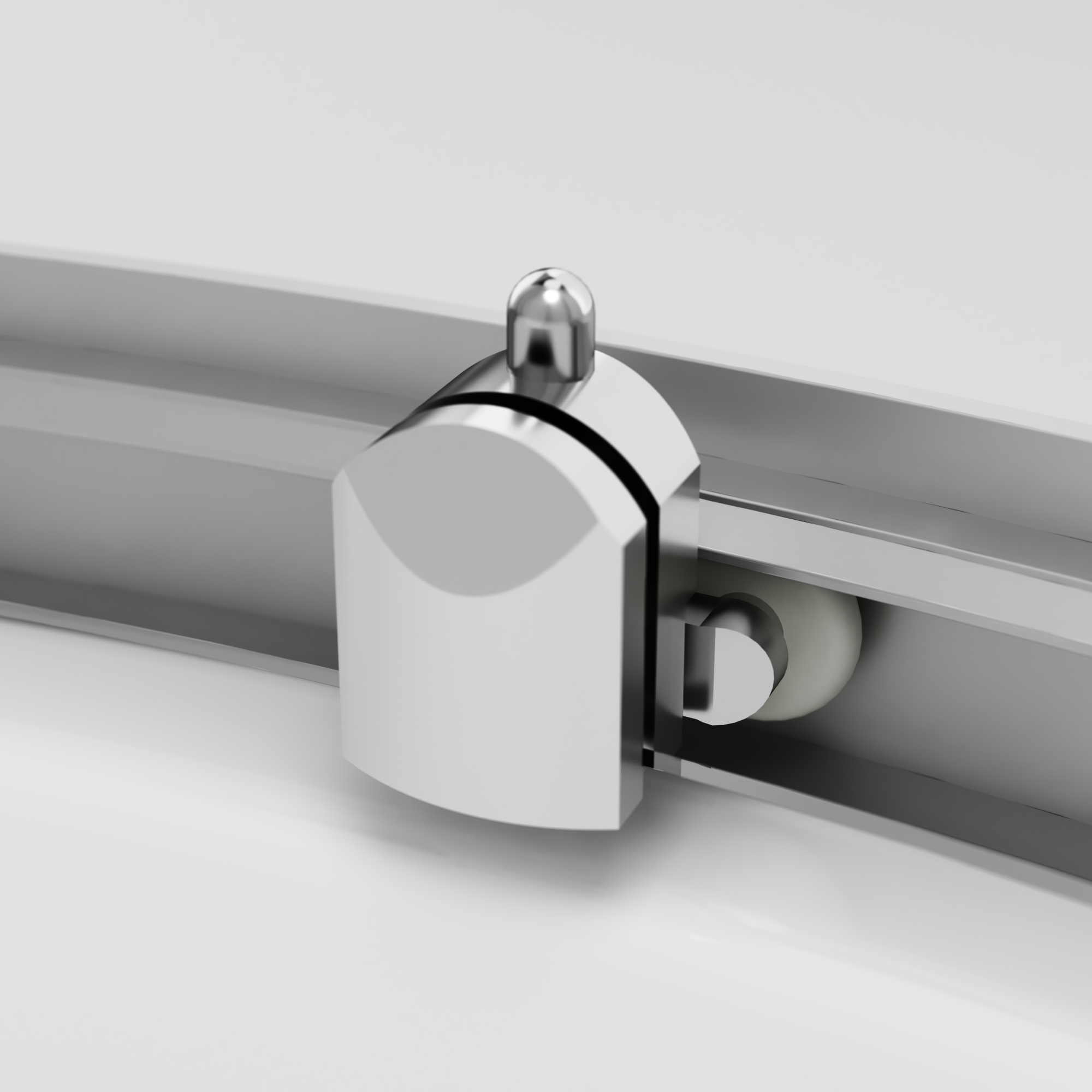 W90G-401-090WT душевое ограждение 90х90 стекло прозрачное профиль матовое серебро без поддона AM.PM Gem - Вид №5