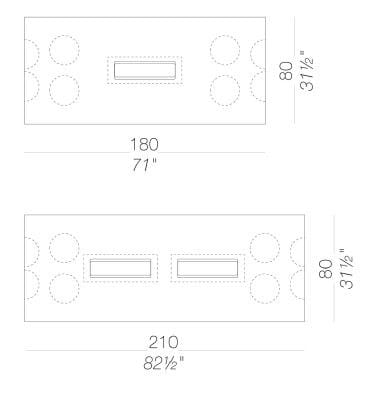 Высокий прямоугольный стол из ламината Lapalma ОРИ ARCH-00003990 - Вид №5