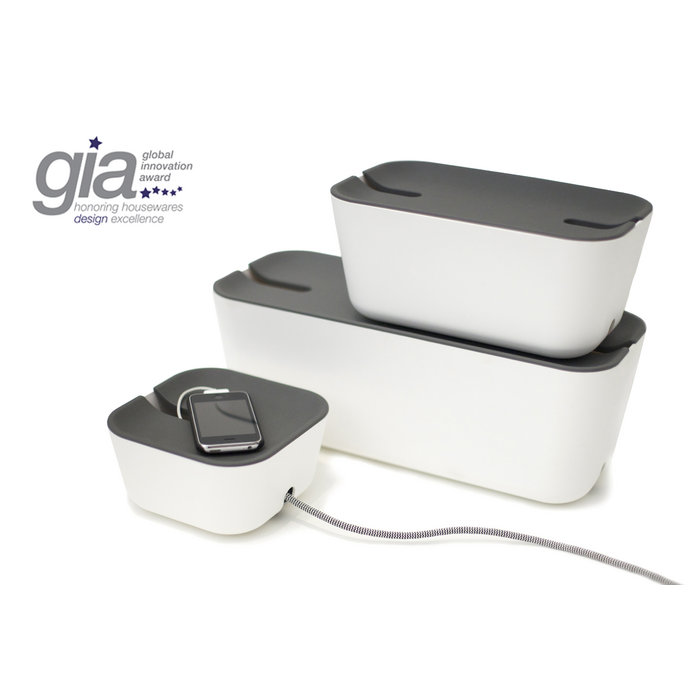 Органайзер для проводов Hideaway   большой белый-серый Bosign 291168 - Вид №3