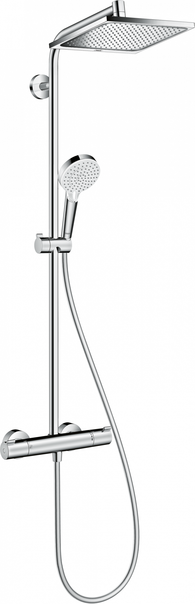 27281000 Crometta E Showerpipe 240 1jet EcoSmart с термостатом Hansgrohe 