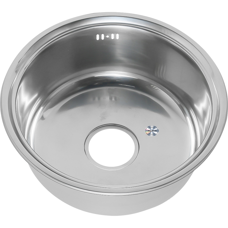 Мойка 430 MELANA 0,6/170 врезная круглая с сифоном (027 t *15) 027 t (*15)