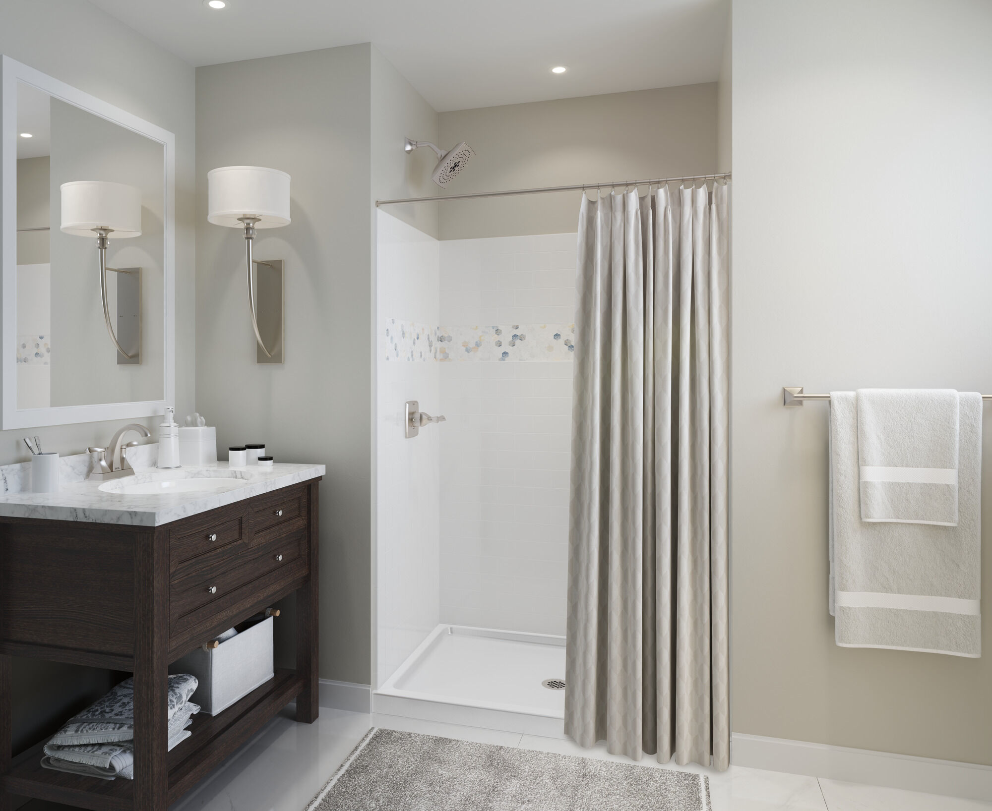 25741LF-SP Смеситель для ванной комнаты с двумя ручками Delta Faucet Everly Матовый никель Spotshield  - Вид №8