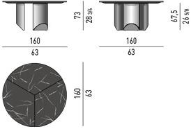 Minotti Круглый мраморный стол для гостиной Wedge sun-id-1384221 - Вид №2