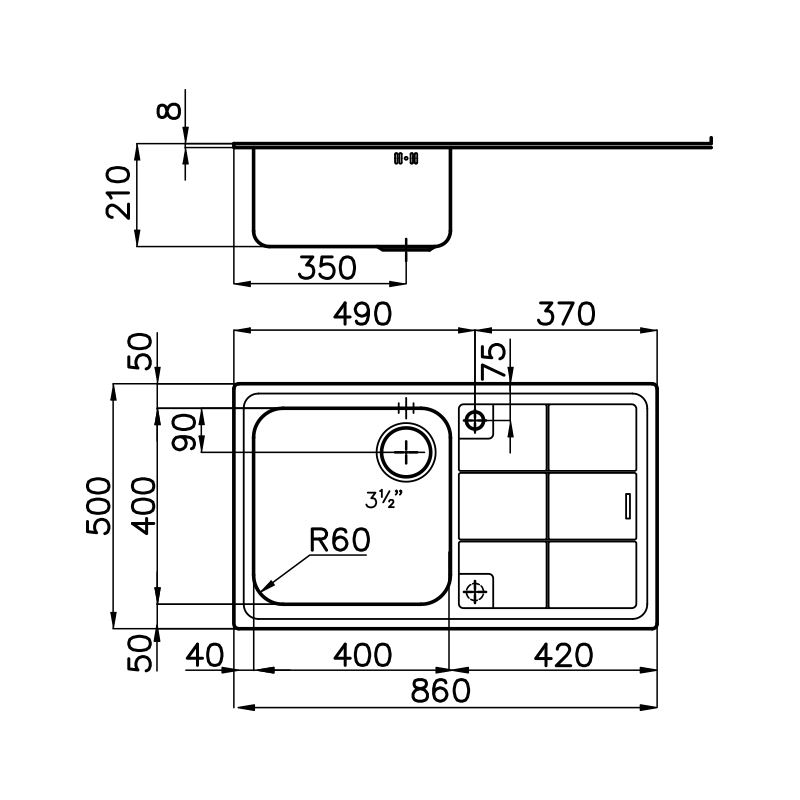 138106x Мойка S3000 1381 06x Fosterspa  - Вид №1