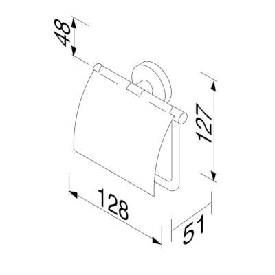Держатель рулона с крышкой Geesa Nemox ARCH-00086388 - Вид №4