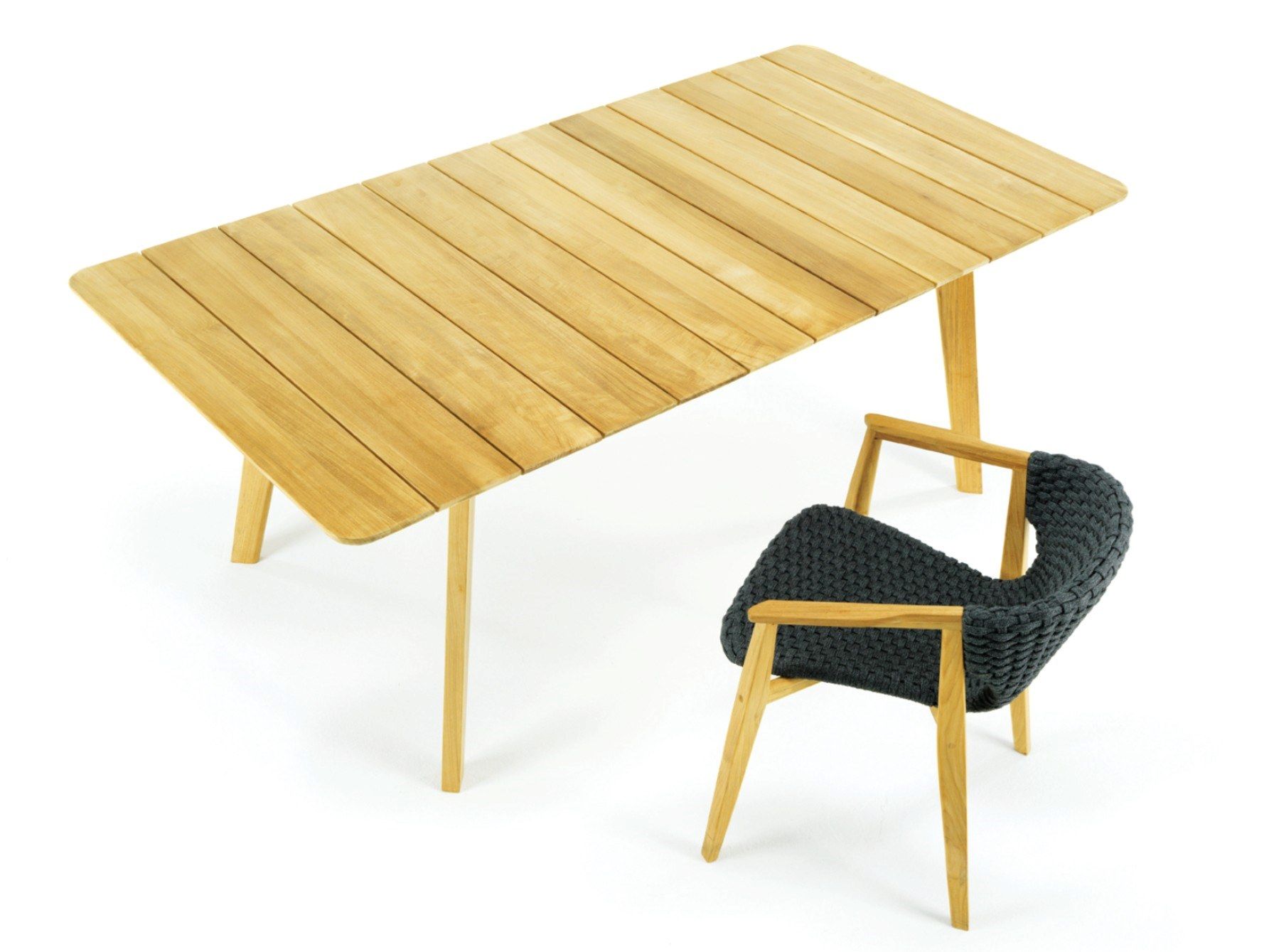 Деревянный прямоугольный садовый стол Ethimo вязать ARCH-00117125 - Вид №7