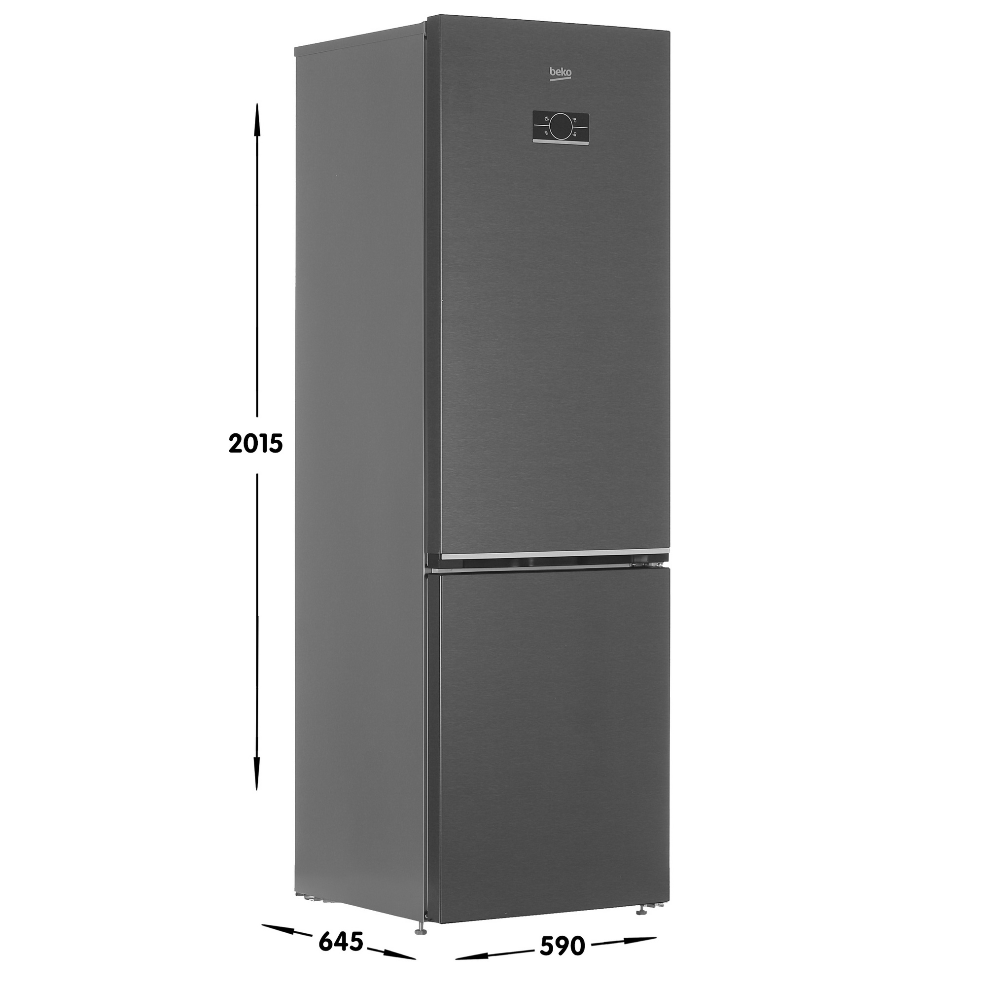 5317824 Холодильник с морозильником   Beko B3DRCNK402HXBR серый STDN-0130734 - Вид №6