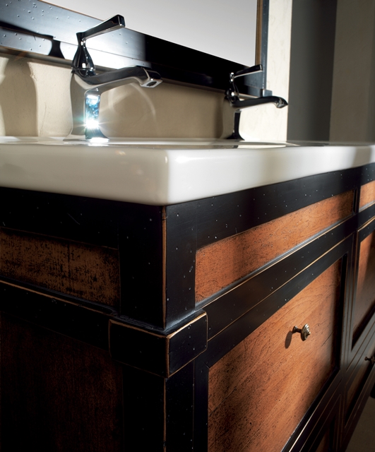 8041 Tifernoit Композиция для ванной комнаты, покрытая черным / соломенным лаком Bagno  - Вид №2