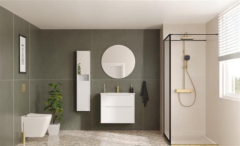 Подвесной шкаф для умывальника со встроенной раковиной с ящиками VitrA Bathrooms Integra Square ARCH-00124085 - Вид №8