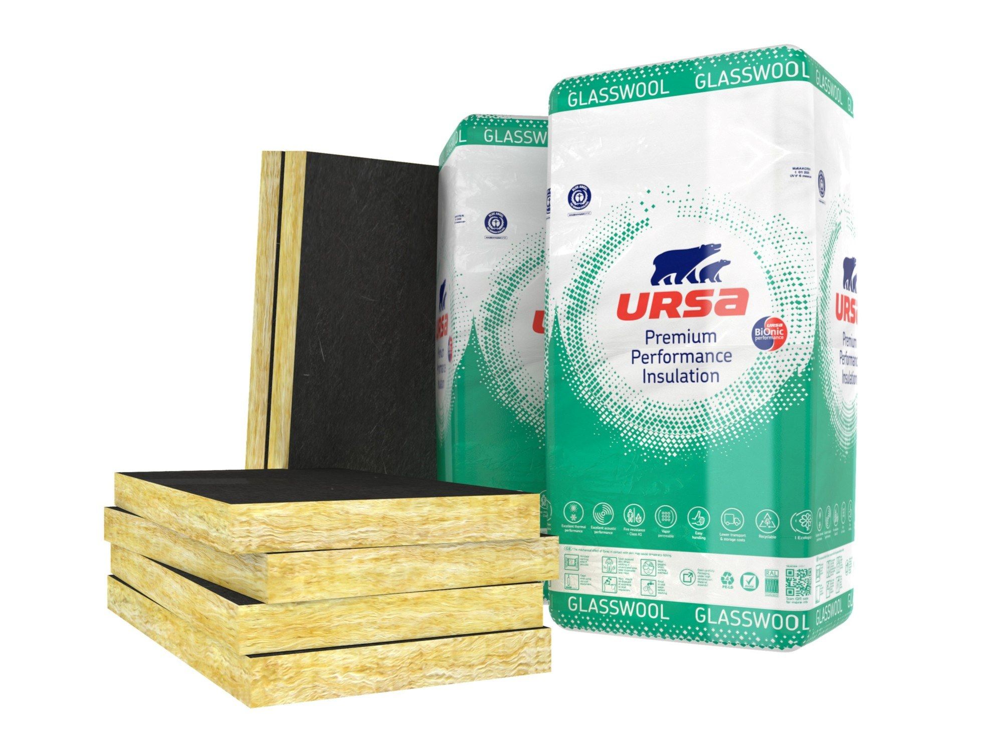 Гидрофобная панель из стекловаты Ursa URSA GLASSWOOL ARCH-00094664