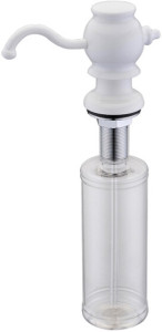 Встраиваемый дозатор ZorG Inox ZR-24 WHITE для жидкого мыла, белый