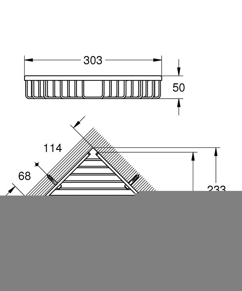 40663000 Полочка-решетка Grohe BauCosmopolitan хром - Вид №1