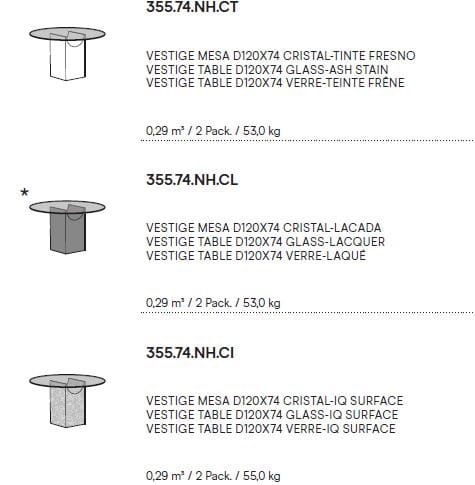 Круглый стол со стеклянной столешницей и основанием IQ Surface SANCAL Vestige ARCH-00076775 - Вид №7