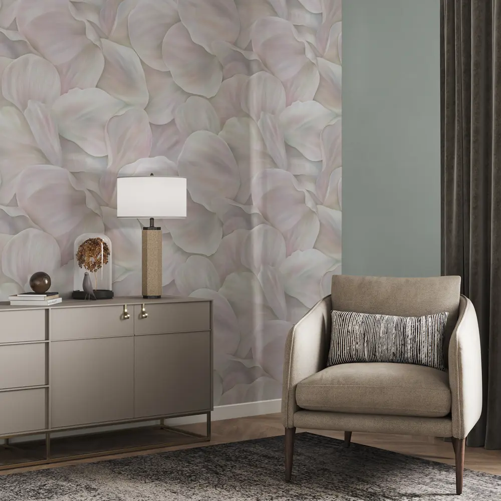 Обои Palitra Home Lepestok с абстрактным рисунком в зелёных тонах 89426880 STLM-1573098 - Вид №6