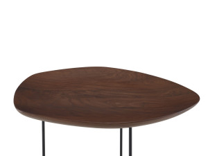 Стальной и деревянный журнальный столик