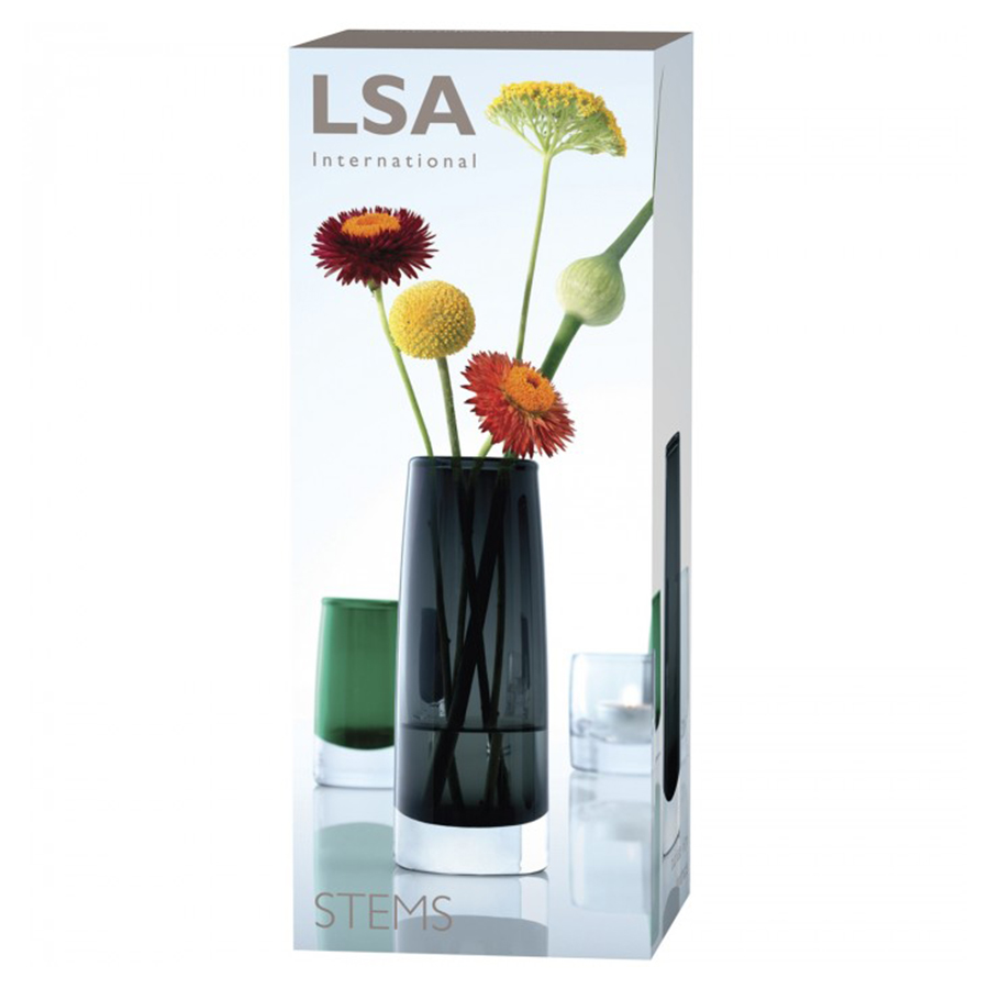 Ваза стеклянная серая 16 см Stems LSA INTERNATIONAL - 300630 Серый  - Вид №5