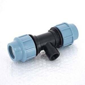 Тройник обжим-В 25 x 1/2" для труб ПНД UNIDELTA