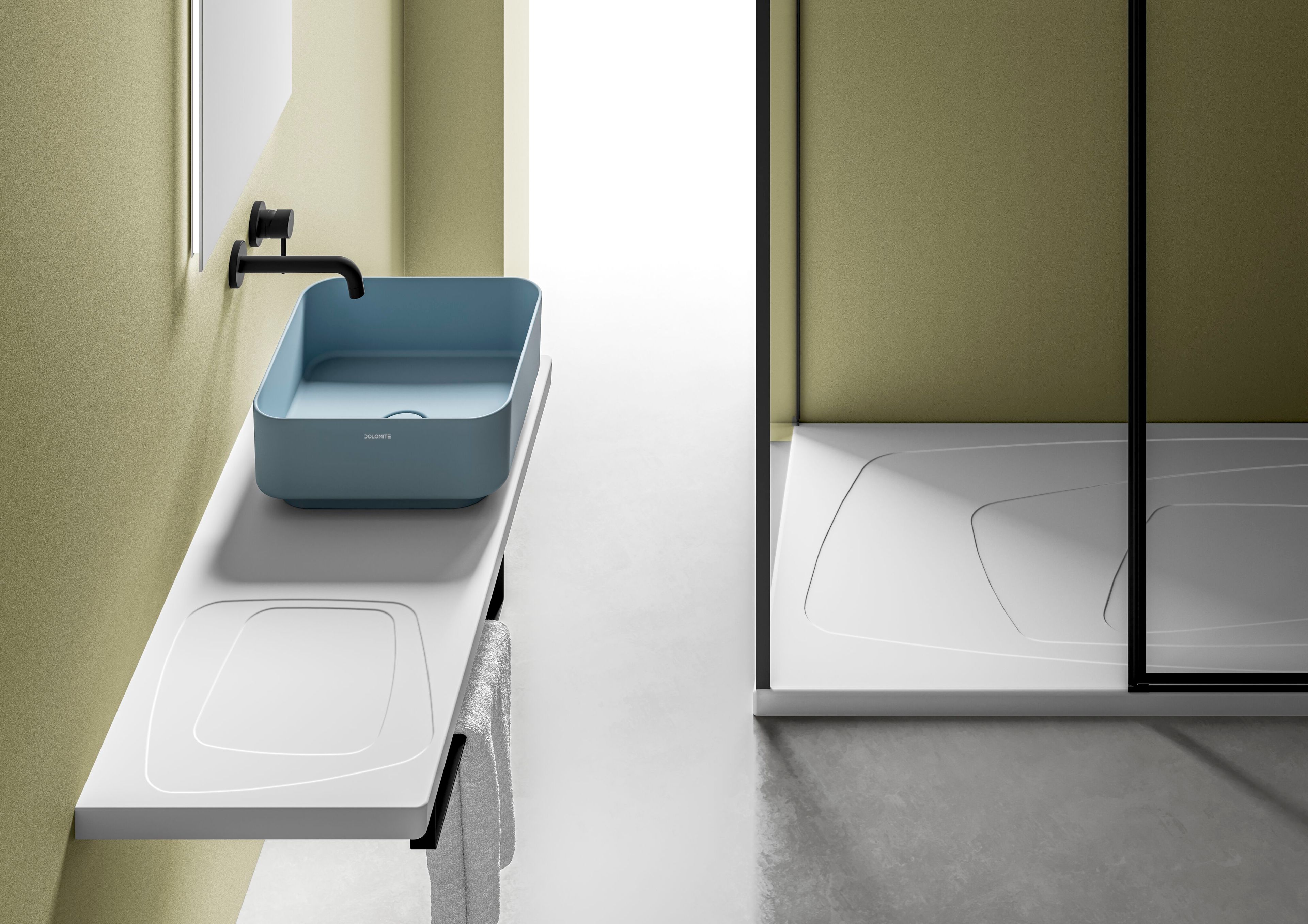 Керамическая столешница с одной раковиной Ceramica Dolomite за пределами ARCH-00033113 - Вид №1