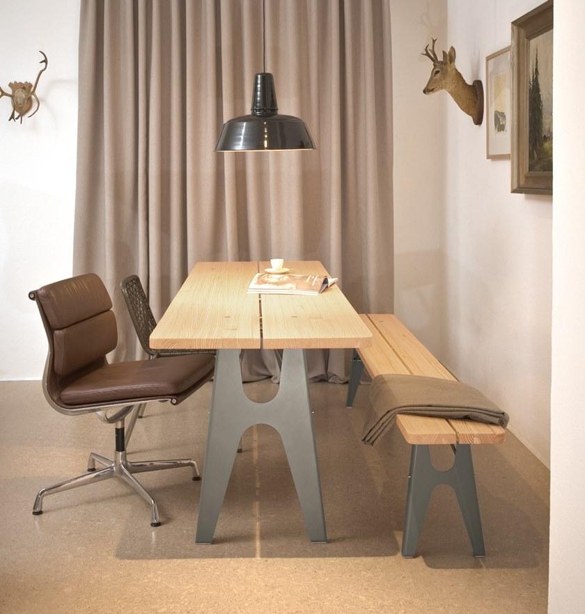 Richard Lampert Скамейка из дерева и стали Ludwig sun-id-1374849 - Вид №1