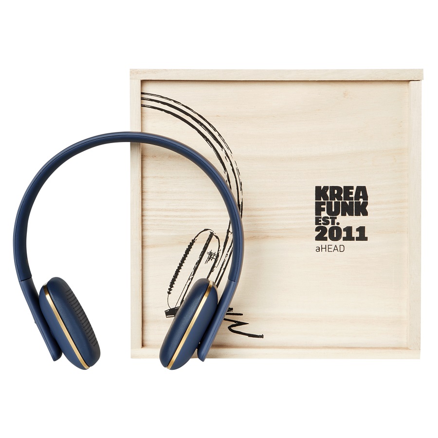 Наушники беспроводные aHEAD синие KREAFUNK KFSS11 - Вид №6