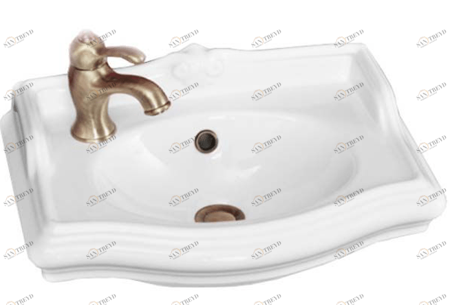 ML.IMP-25.350SX.bi Подвесная раковина настенная прямоугольная Migliore  белая 