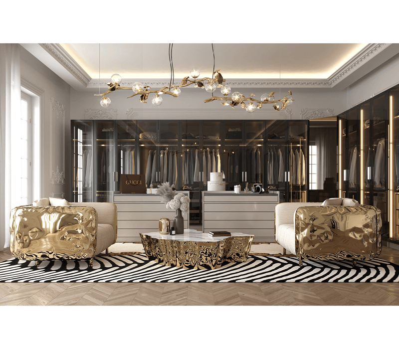 0-146 Золотой центральный стол Eden Boca Do Lobo  - Вид №21