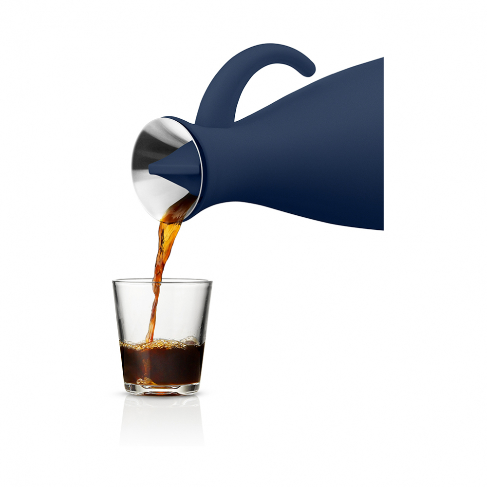 EVA SOLO 502804 Термокувшин Vacuum, 1 л, высокий, тёмно-синий Пластик, боросиликатное стекло, силикон  - Вид №2