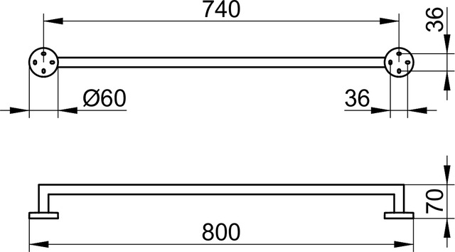 19001010800 Полотенцедержатель KEUCO Edition 90 - Вид №3