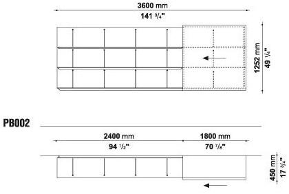 B&B Italia Настенный модульный подвесной книжный шкаф Pab sun-id-1468342 - Вид №4