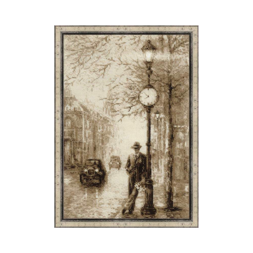 1611 Набор для вышивания Старая фотография. Ожидание 38 х 26 см RIOLIS Сотвори Сама 