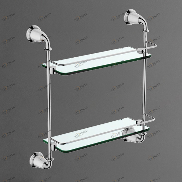 Двойная стеклянная полка ART&MAX BIANCHI AM-E-2611-D-Cr