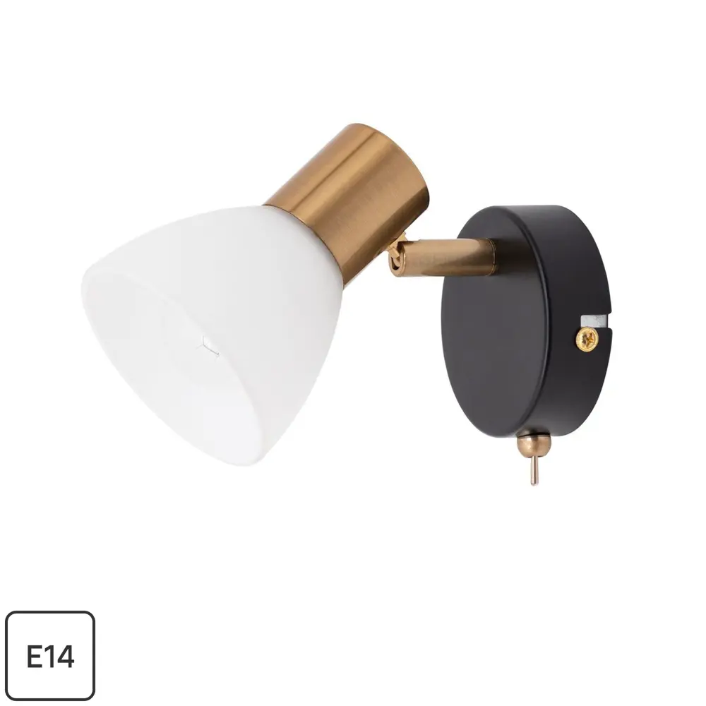 Спот поворотный Arte Lamp Falena 1 лампа E14 3 м² цвет черный 82807711 STLM-2212365 