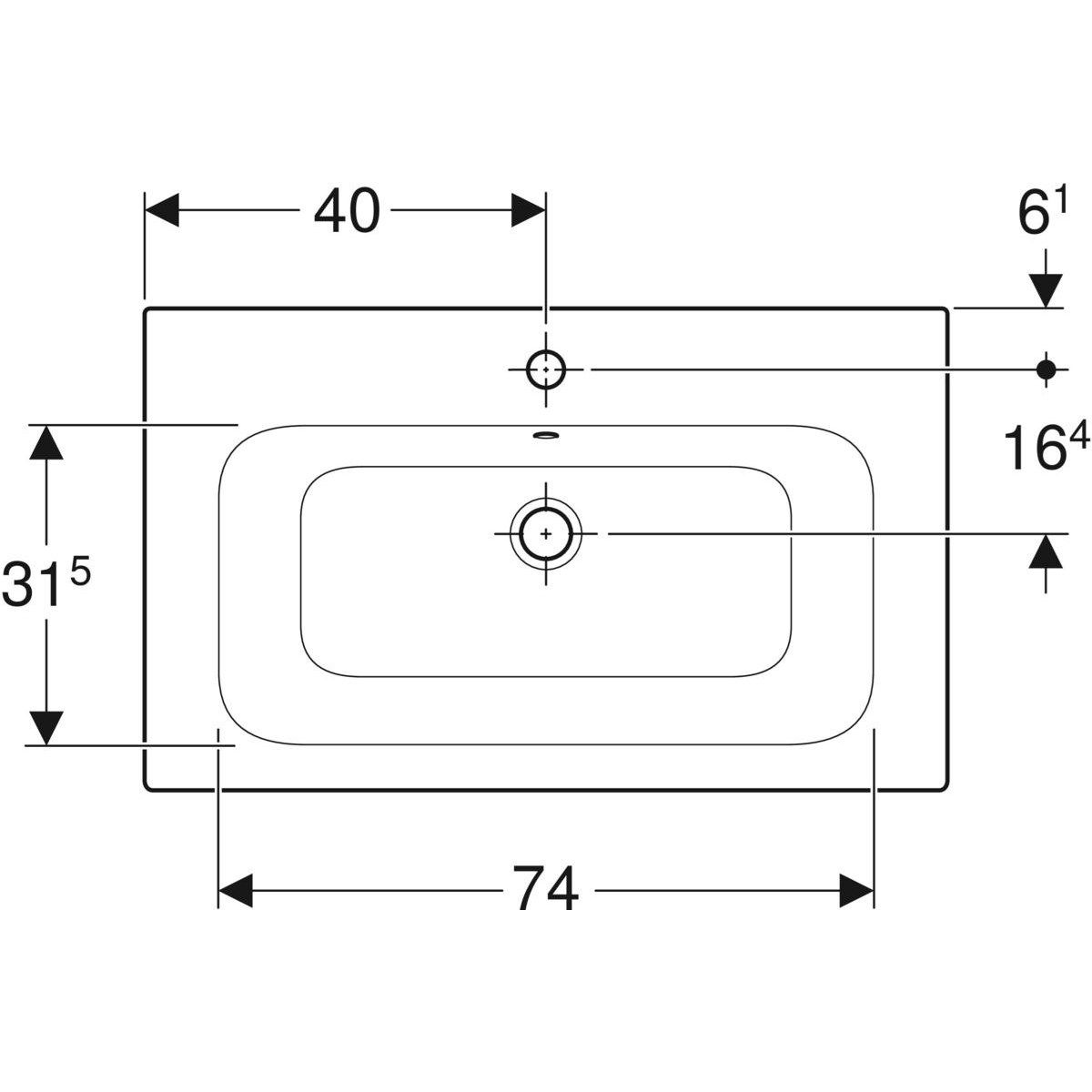 Встраиваемый умывальник с переливом Geberit площадь Сельнова ARCH-00049678 - Вид №6
