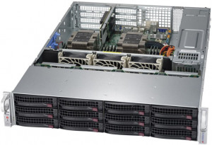 SYS-6029P-WTRT server ( x11ddw-nt, cse-826bac4-r920wb) (lga 3647, 12xddr4 up to 1.5tb ecc 3ds lrdimm, 12x3.5" sas/sata drive bays (4 nvme/sas3/sata3 hybrid drive bays), 2x 10gbase-t ports via intel c622, 1 vga, 4 usb 3.0 (rear), 1200w redundant power) Sup