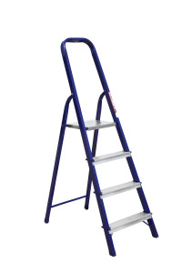 Стремянка стальная окрашенная с алюминиевыми ступенями    4 ст. М8404