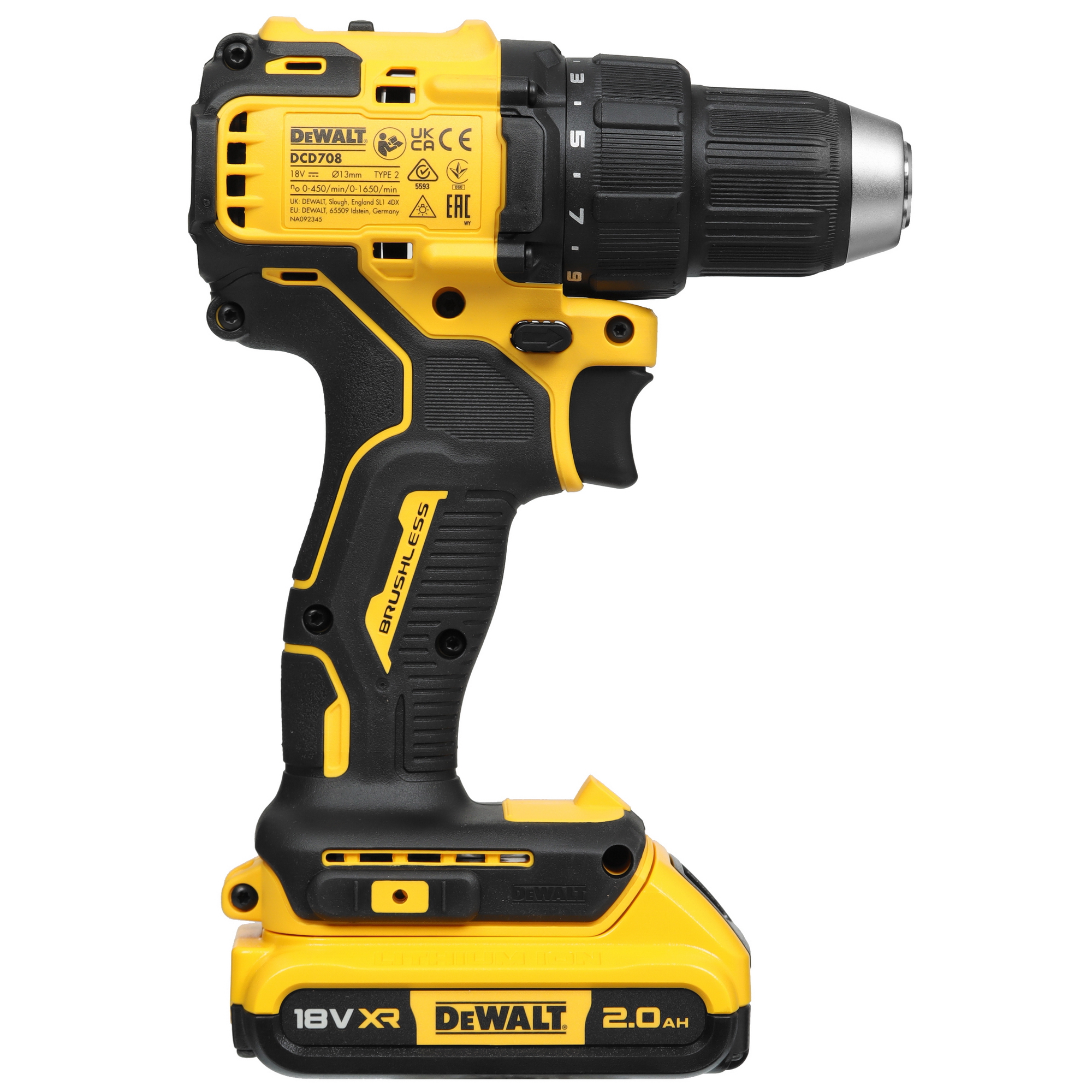 Дрель-шуруповерт DeWalt DCD708D2T-QW XR FLEXVOLТ 18/54V 5440962 STDN-0086201 - Вид №2