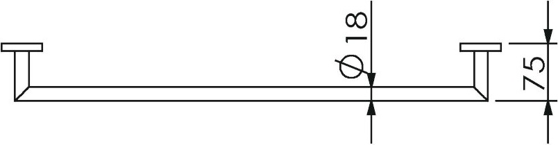 11801A Полотенцедержатель подвесной цвет хром LANGBERGER LEDRO - Вид №3